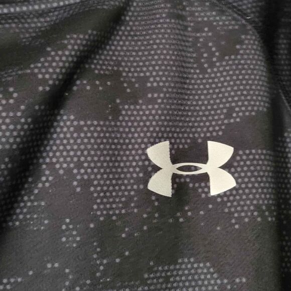 Men's Size Small Under Armour Hoodie Black and Bright Orange - Picture 2 of 6